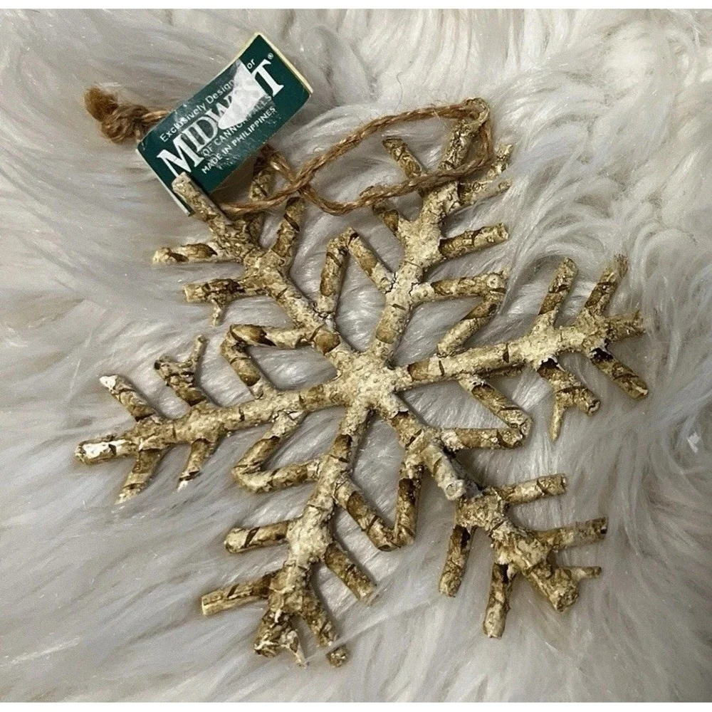 Kurt S Adler Victorian Santa Snowflake Midwest Cristmas Ornament Lot 4‎ Set